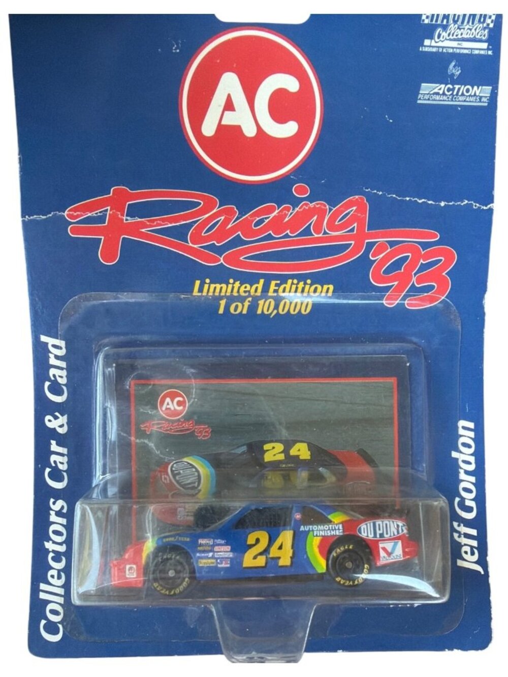 1993 AC Racing Jeff Gordon #24 DuPont Chevrolet 1/64 Diecast Car Collector Card